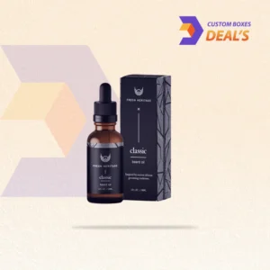 Durable beard oil packaging boxes for retail display and custom product branding
