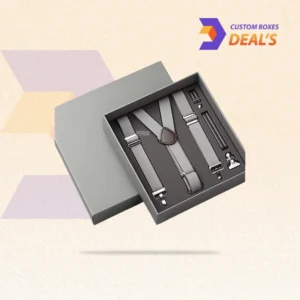 Printed suspenders packaging designed for fashion and apparel brands