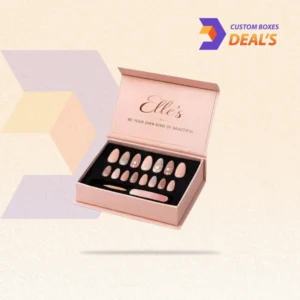 Premium press on nail packaging boxes with personalized design and branding