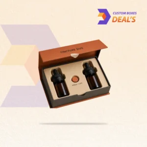 Branded paperboard tincture boxes featuring a child resistant opening mechanism