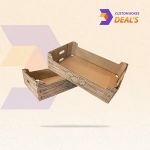 Branded open-top tray boxes for displaying packaged products on retail shelves