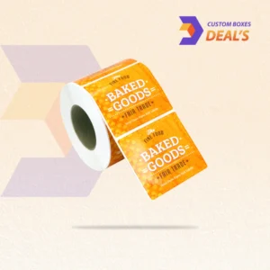 Personalized square-shaped paper roll labels for products and business branding