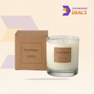 Recyclable candle gift box designed for environmentally conscious retail presentation