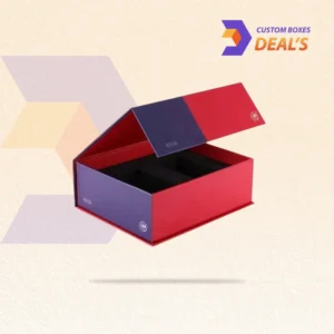 Red gift boxes with elegant designs for festive occasions, luxury gifts, and premium packaging.