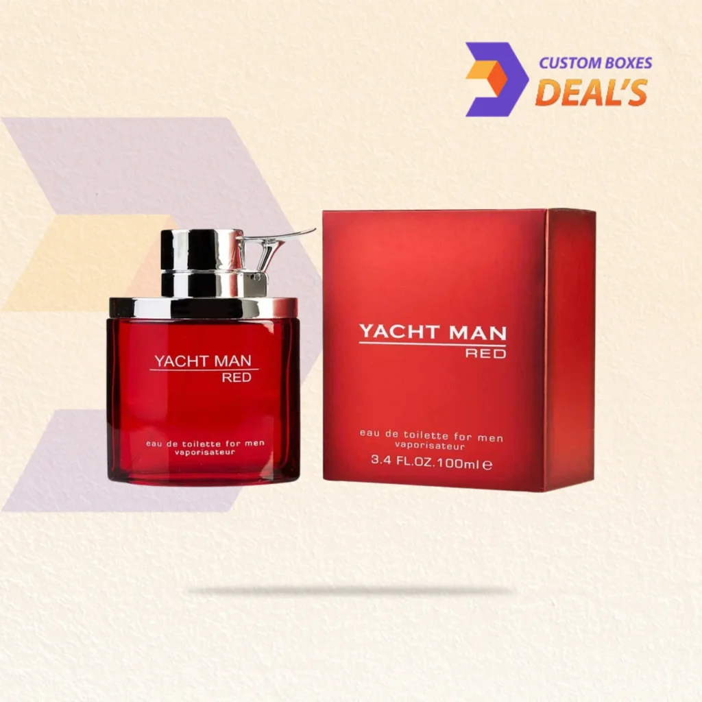 Luxury red fragrance boxes created for elegant bottle presentation and a memorable branded unboxing experience.