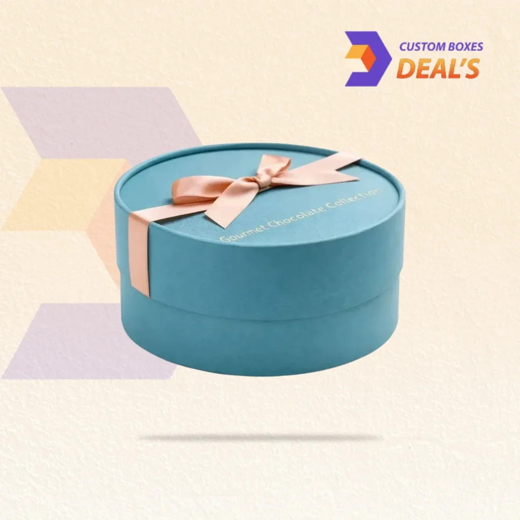 Round gift boxes with elegant designs for luxury gifts, jewelry, and premium product packaging.