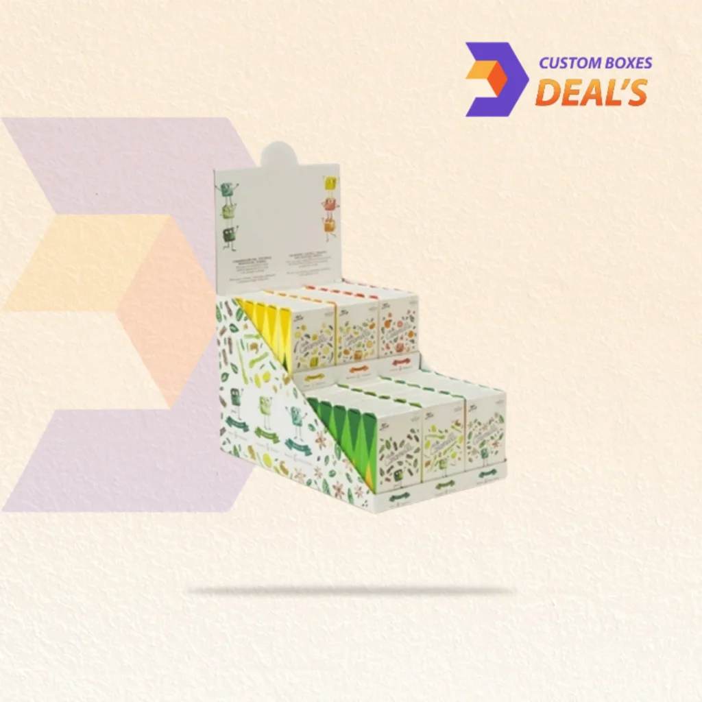 Branded side lock tuck top display box for presentation.