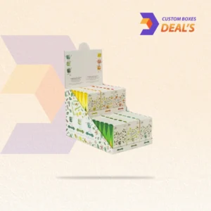 Branded side lock tuck top display box for presentation.