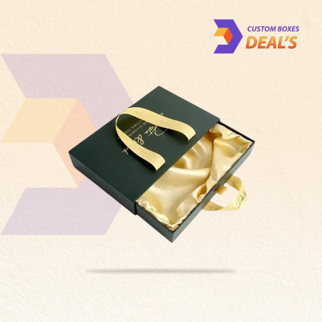 Branded slide out hair extension boxes for secure storage and attractive retail display