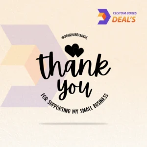 Branded thank you stickers for retail purchases and customer orders