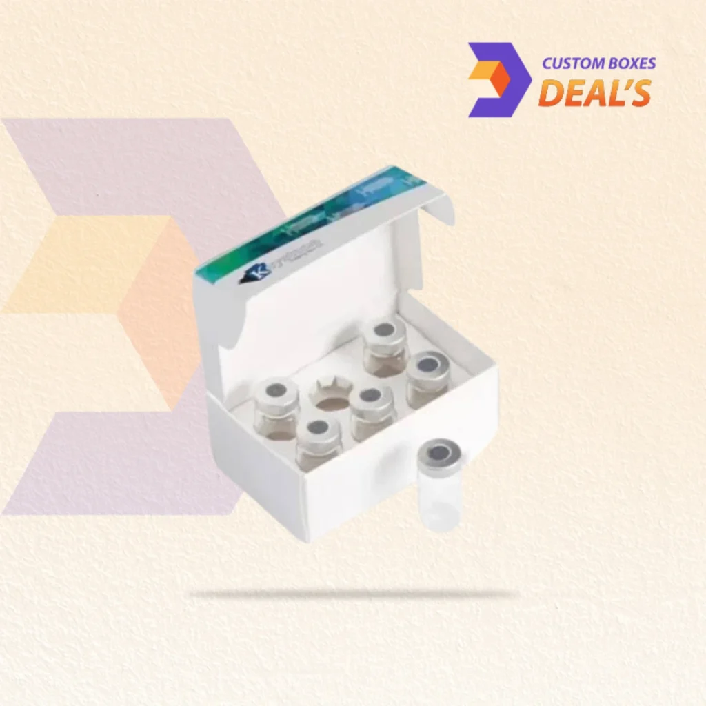 Vial box with inserts designed to securely hold and protect vials during storage and transportation.