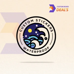 Branded waterproof stickers with durable printing for products and promotional items