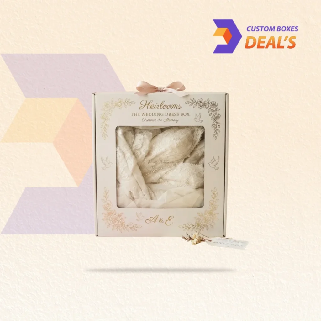 Wedding gown storage boxes for professional bridal dress packaging and long-term storage