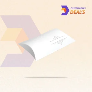 Premium custom white pillow boxes for jewelry, accessories, favors, and small gift items