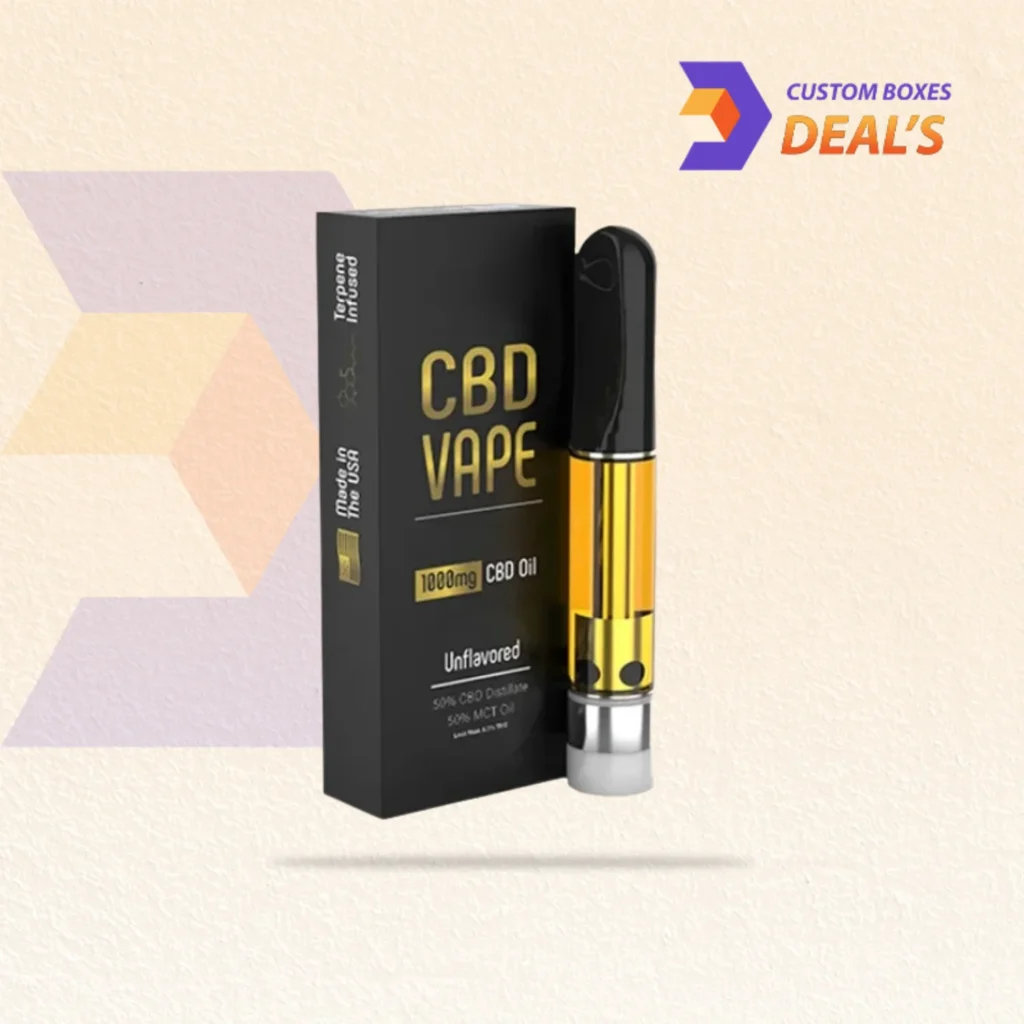 Branded 510 cartridge packaging featuring custom artwork and a compact folding structure