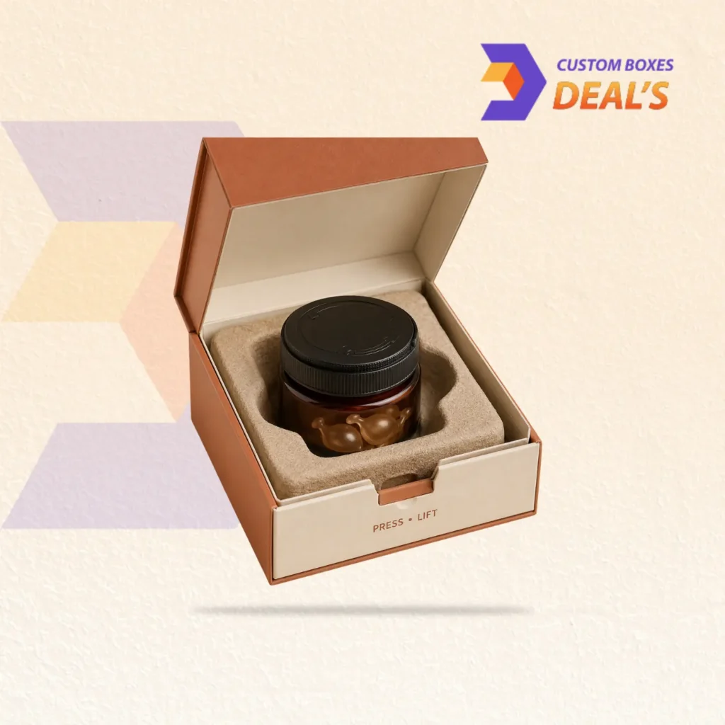 Custom-sized child resistant packaging for creams, serums, lotions, and facial oils