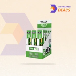 Wholesale Delta 8 Pro vape boxes customized with brand logos, product graphics and distinct colors