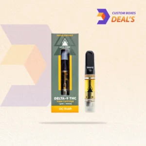 Wholesale Delta 9 vape boxes customized with logos, product graphics and distinctive brand colors