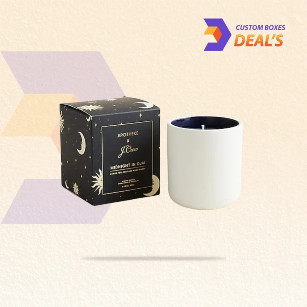 Custom-sized paper candle boxes for retail displays and eCommerce orders