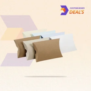 Luxury pillow boxes with spot UV finish for attractive and professional product packaging