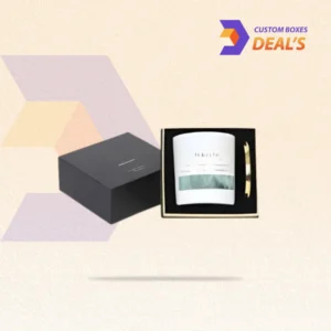 Wholesale custom candle packaging with removable lids for gift sets and shelf display