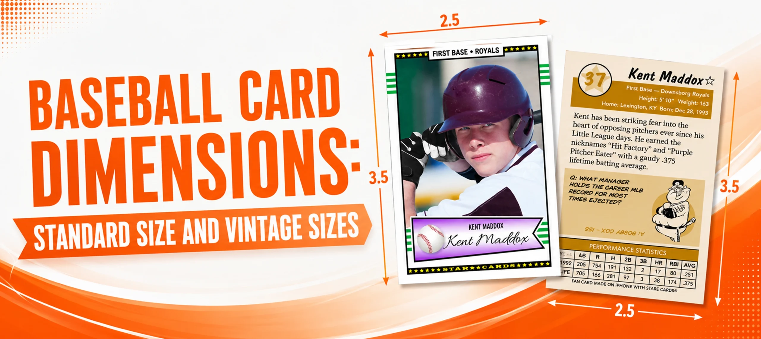 Baseball Card Dimensions: Standard Size and Vintage Sizes