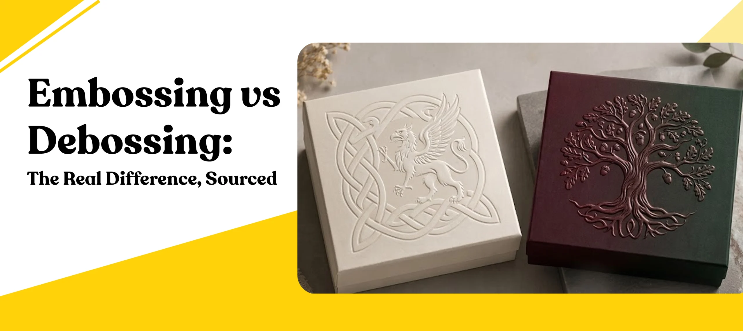 Embossing vs Debossing: The Real Difference, Sourced