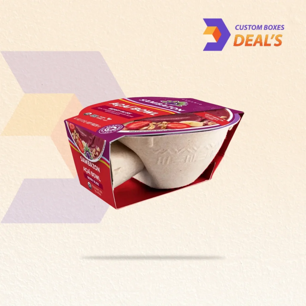 Custom acai bowl containers for cafes, restaurants, and takeaway food service