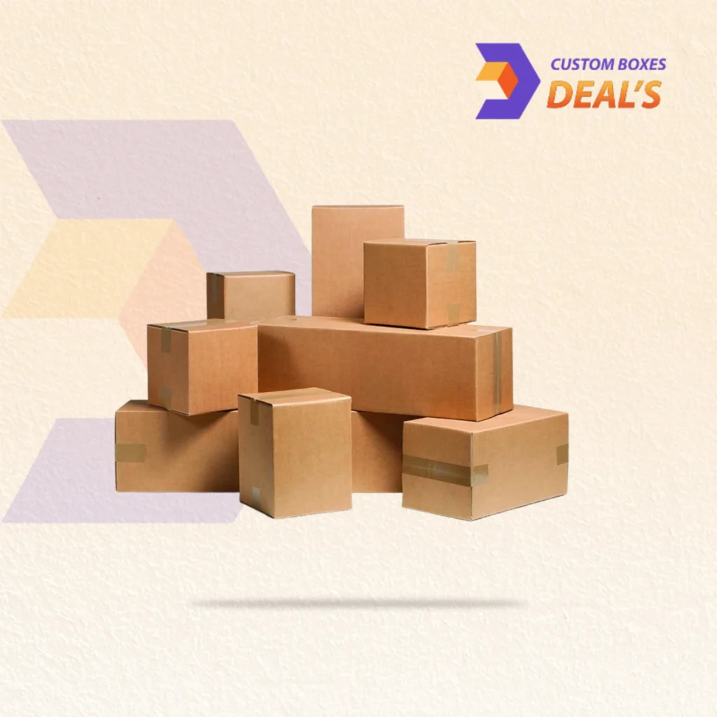 Custom cardboard boxes with printed branding and designs