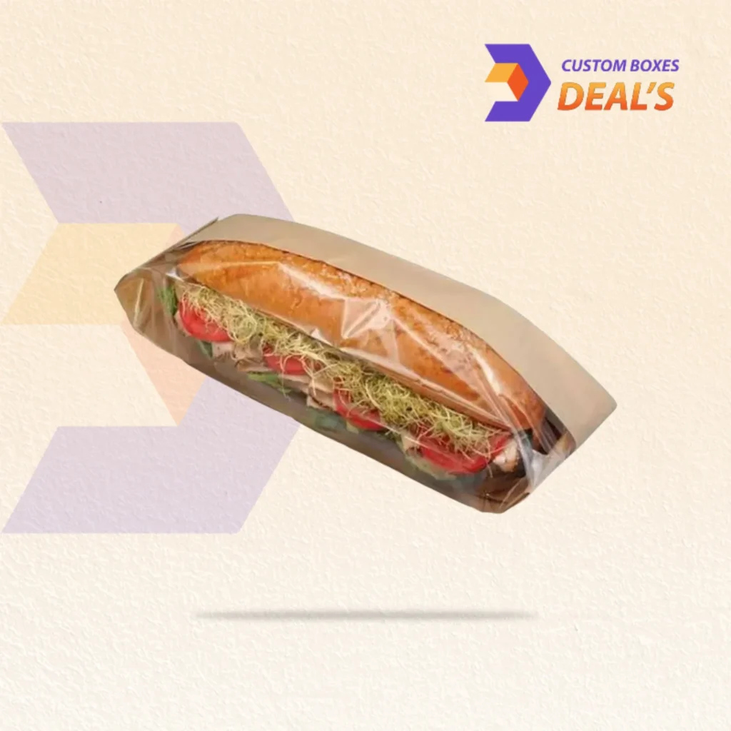 Custom baguette sandwich packaging for restaurants, cafes, and takeaway services