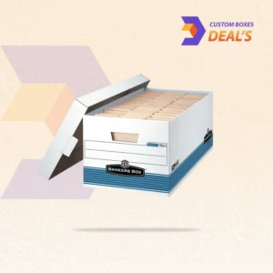Sturdy banker file boxes made for secure storage, moving, and workplace organization