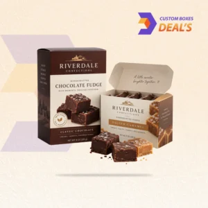 Custom fudge boxes designed for premium confectionery packaging and gifting in the UK