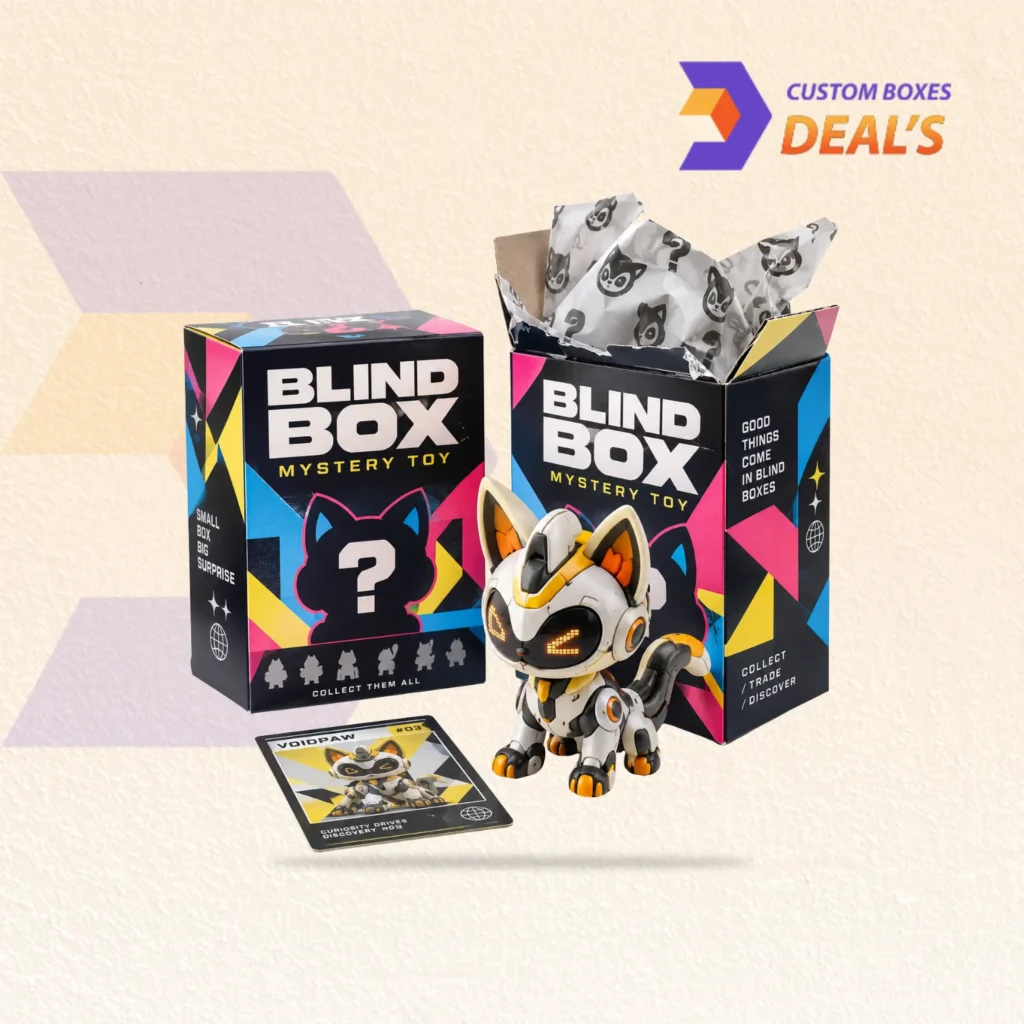 Blind boxes designed for surprise product packaging, collectibles, and attractive retail presentation