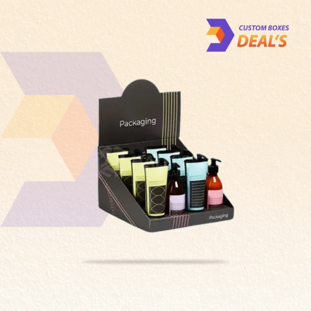 Bottle display boxes designed for attractive product presentation and packaging.