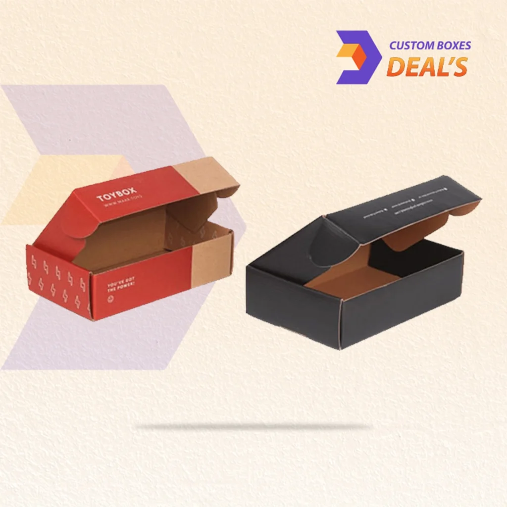 Custom design mailer boxes with personalized artwork and branding