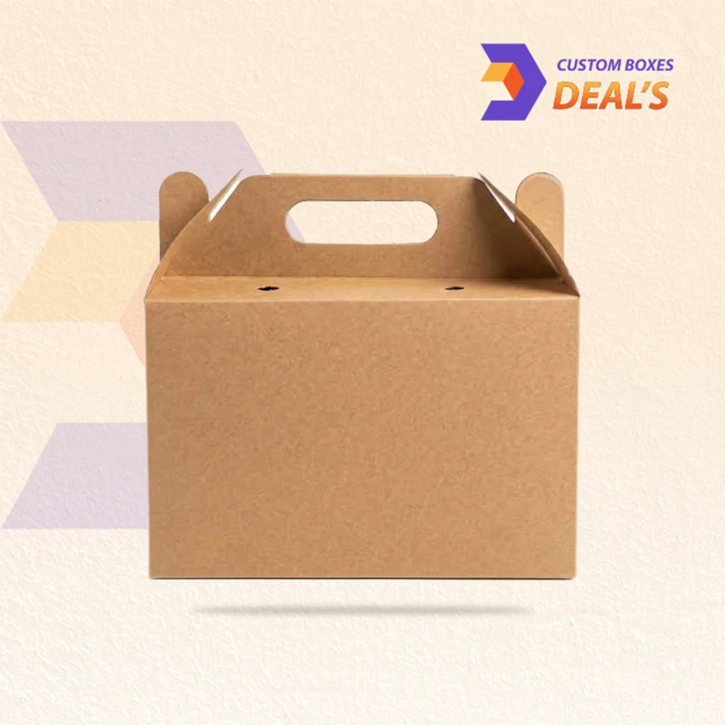 Custom cardboard box with built-in handle for easy carrying
