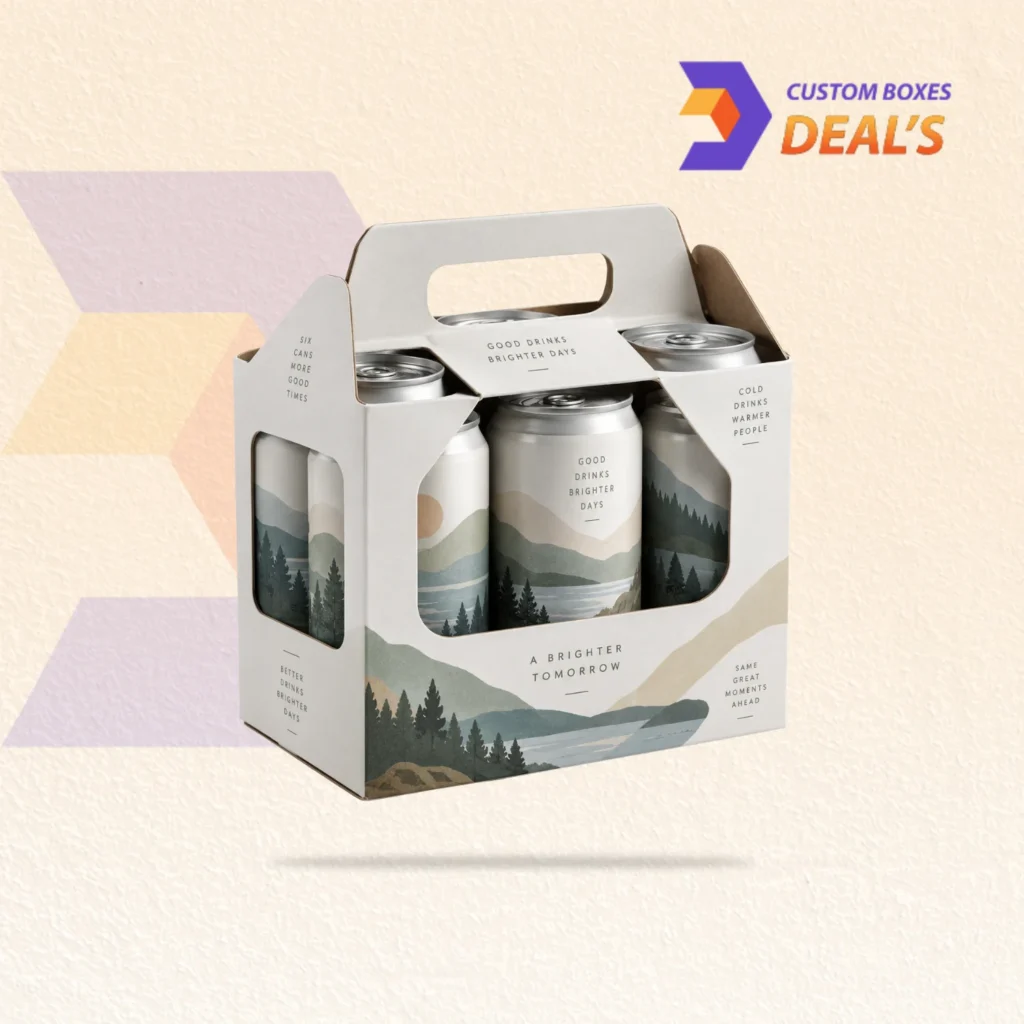Eco-friendly cardboard can carriers made for convenient beverage packaging and brand presentation