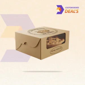 Cardboard bakery boxes for pie takeaway, gifting and retail display
