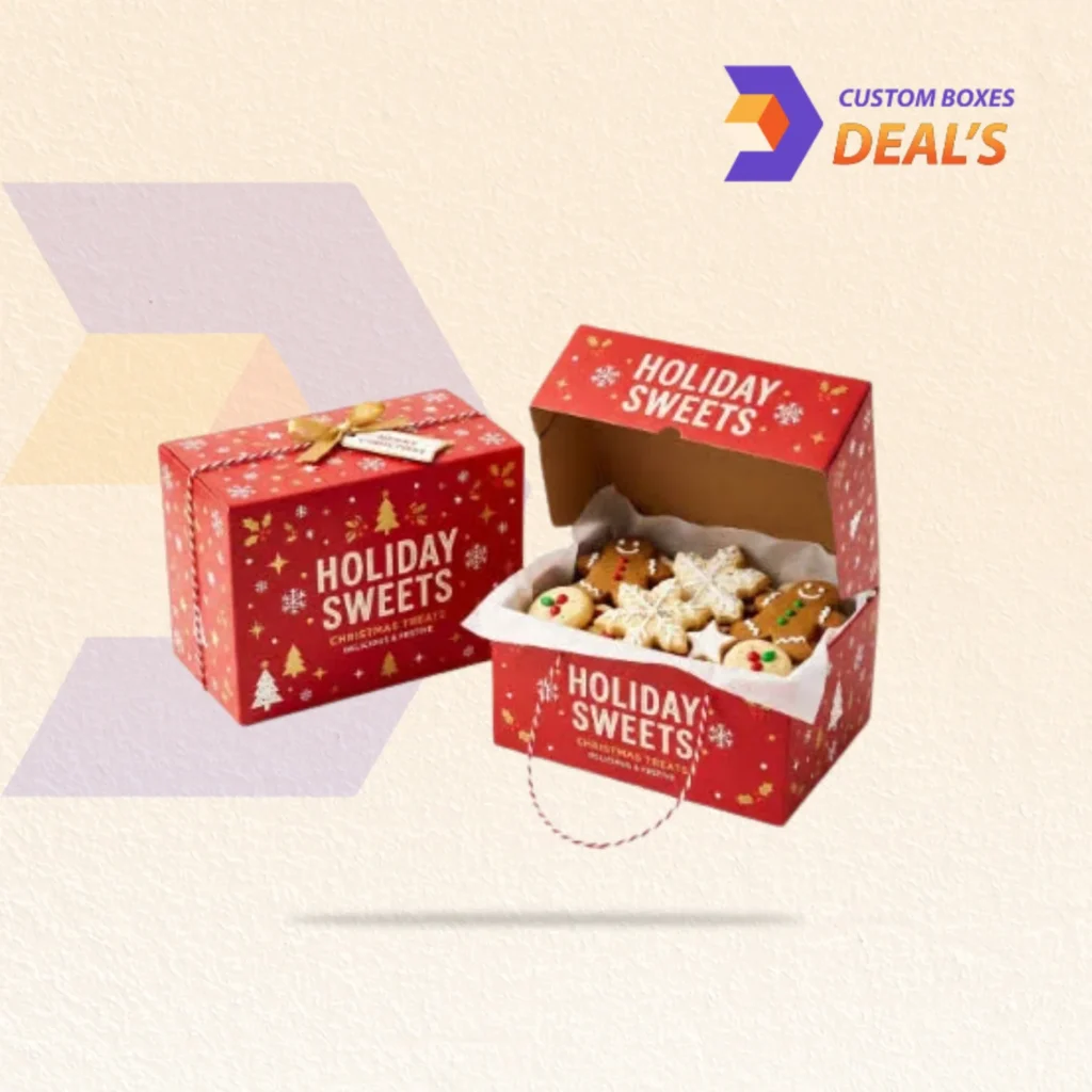 Festive Cookie Boxes for Seasonal Bakery Gift Packaging