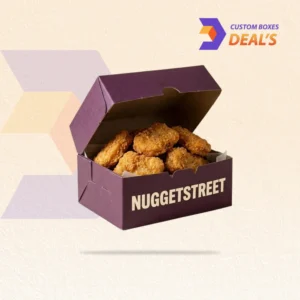 Custom chicken nugget boxes designed for secure food packaging and presentation