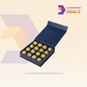Chocolate box with dividers designed to keep individual chocolates organised and protected