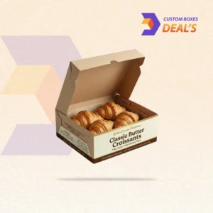 Protective custom packaging boxes for buttery croissants and pastries