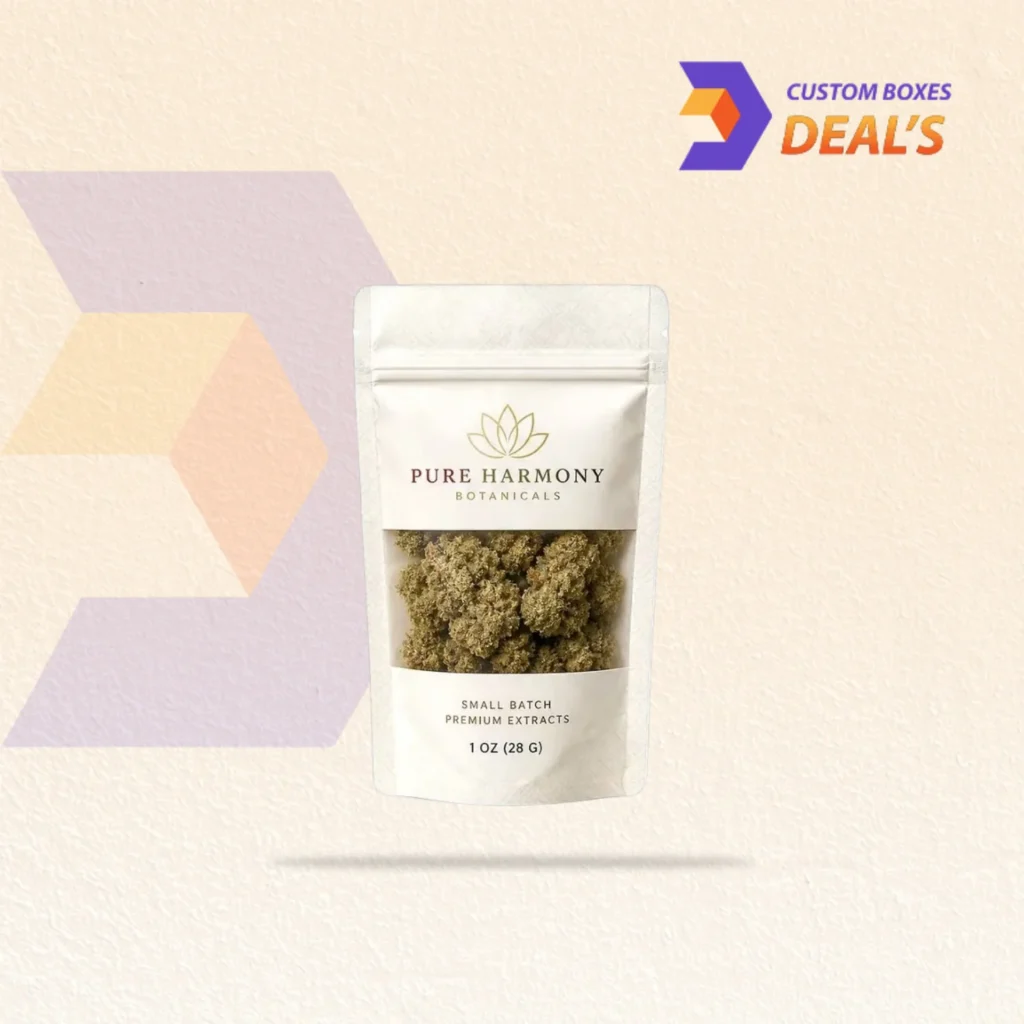 High-quality Custom 1 Ounce Mylar Packaging with moisture-resistant and airtight protection.