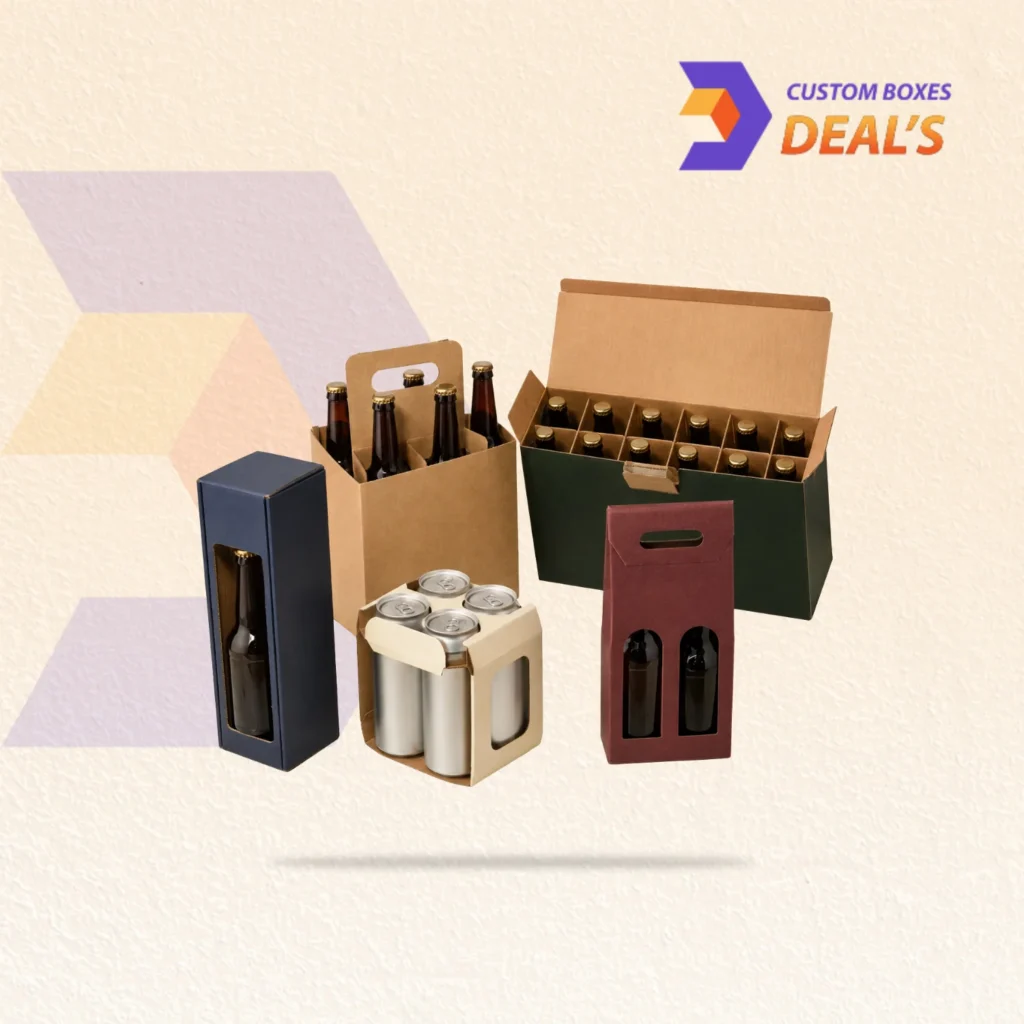 Custom printed boxes for beer bottle packaging