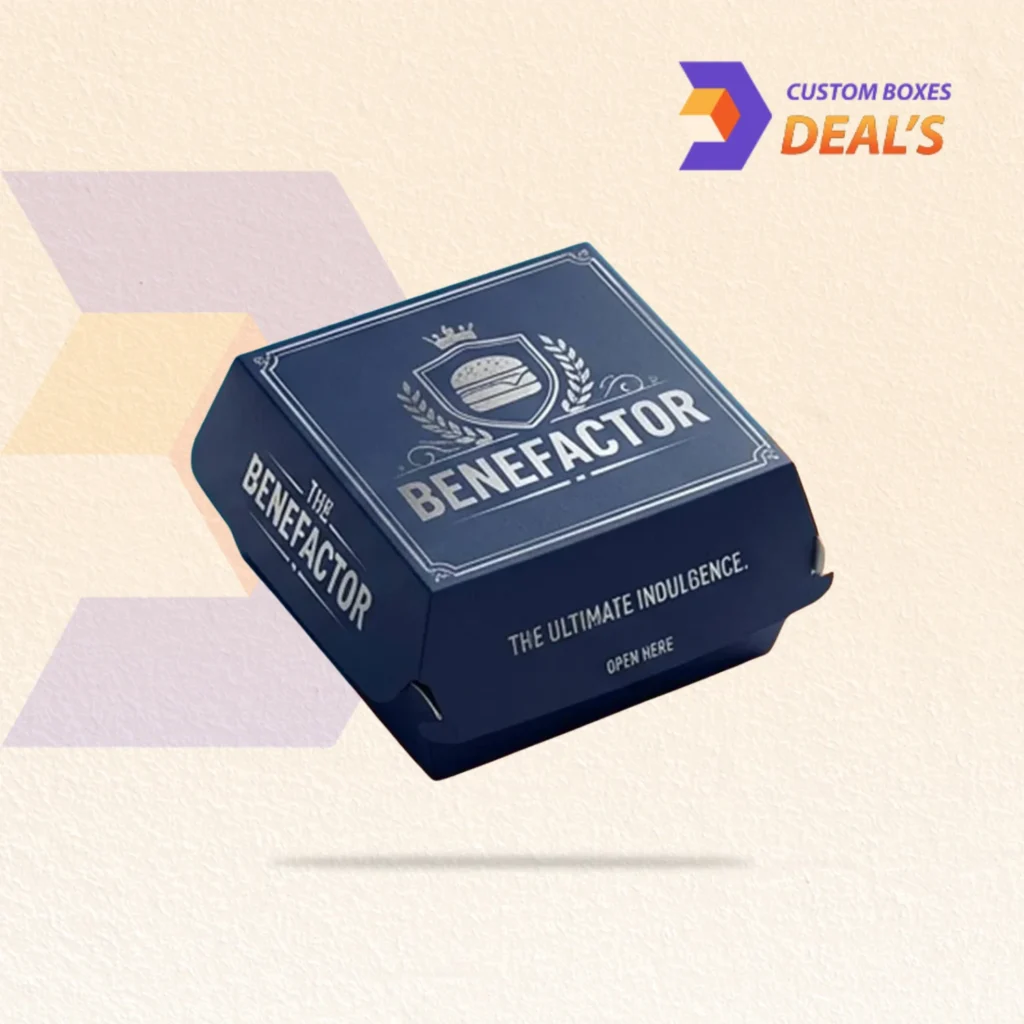 Custom printed boxes for burger takeout packaging