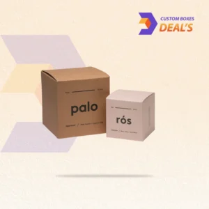 Personalized cardstock product boxes featuring stylish printing for branded packaging and display