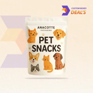 Custom printed Cat Treat Pouch for attractive branding and professional pet product packaging.