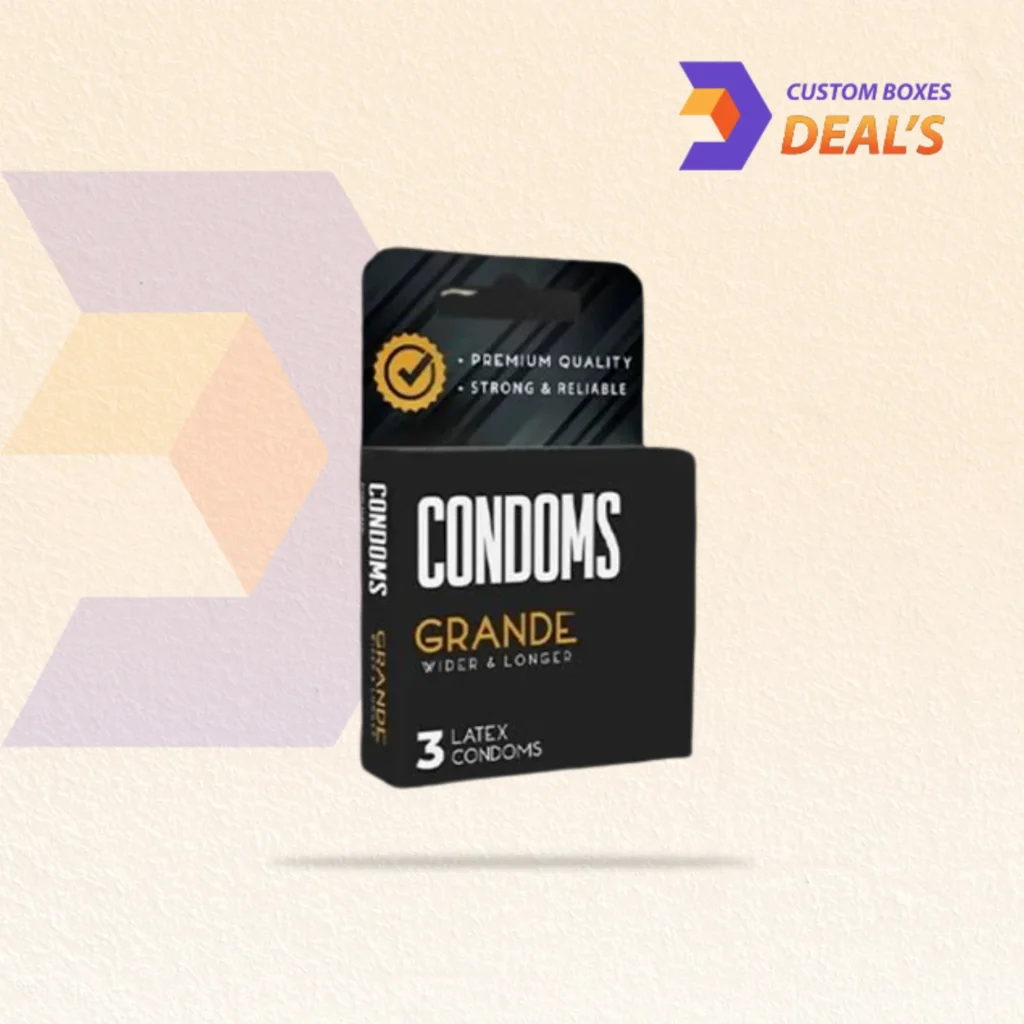 Custom condom boxes designed for discreet, secure, and professional product packaging