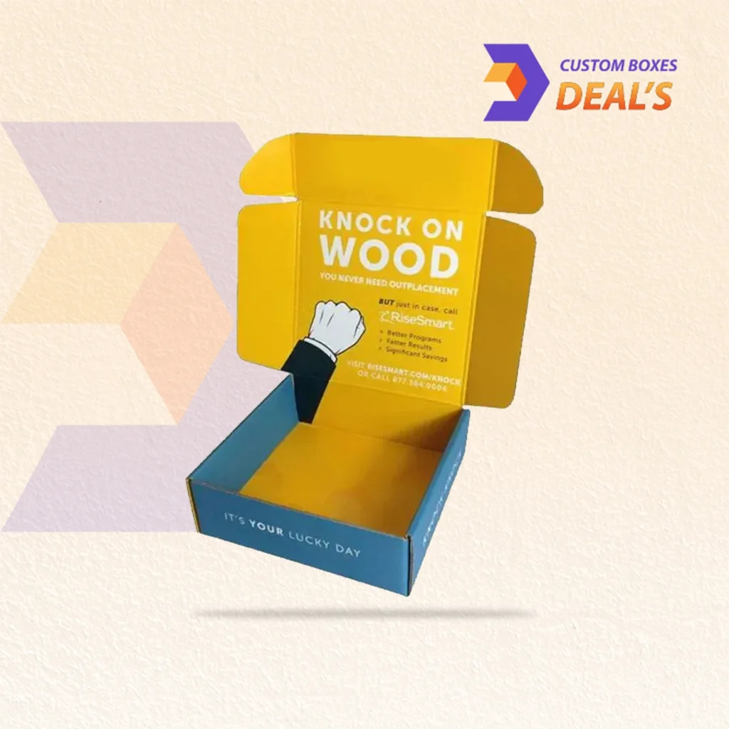 Ear lock mailer boxes with secure side flaps for product shipping