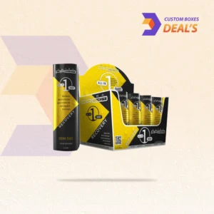 Custom energy drink packaging designed for secure storage, branding, and attractive retail presentation